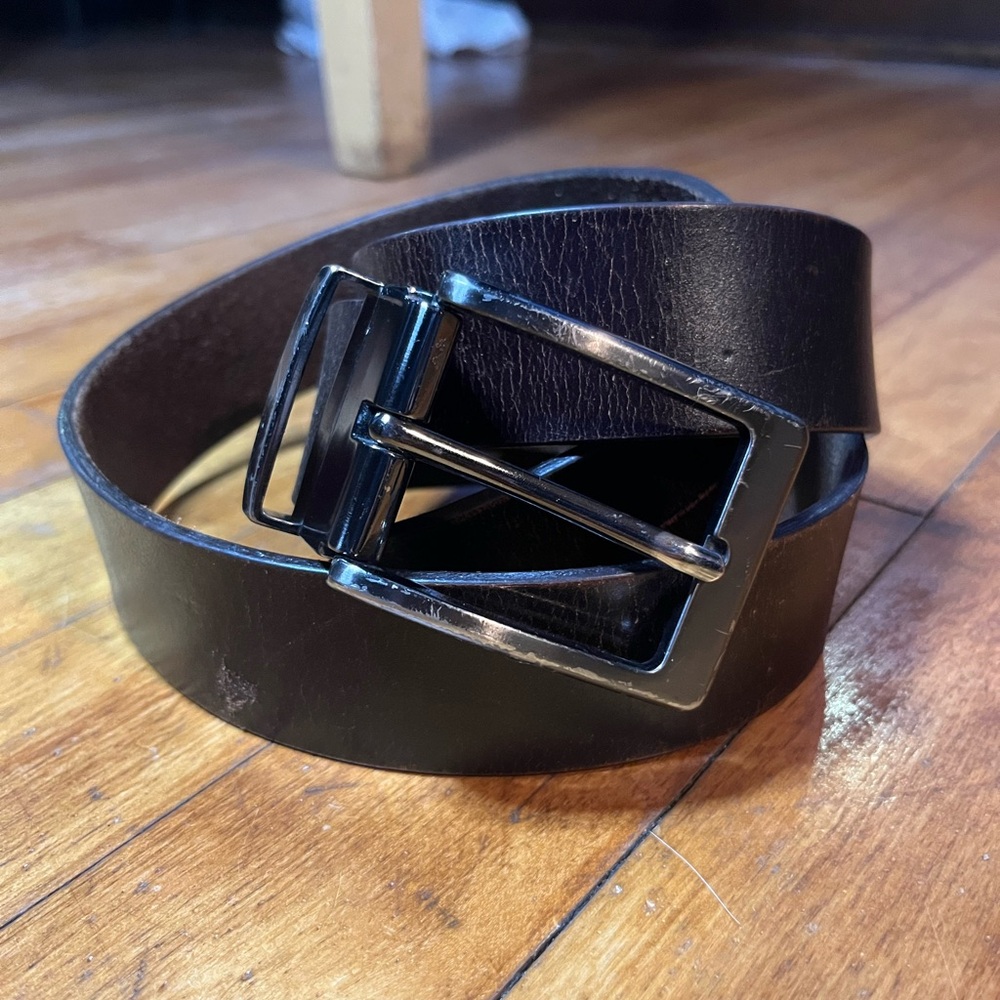 Dark Brown Genuine Leather Made‎ in India Men’s Belt Size 36